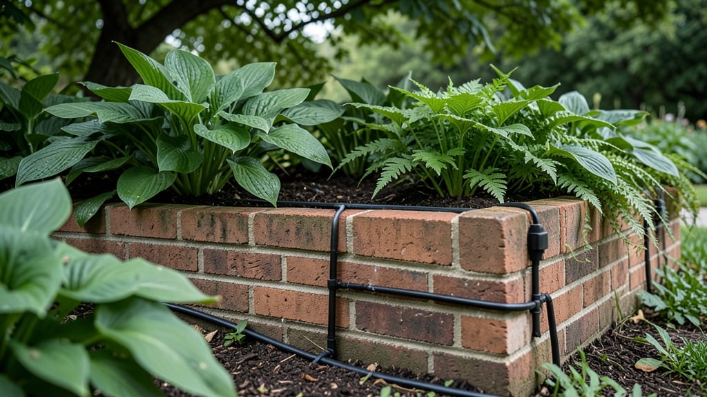 Brick Planter With Built-In Drip Irrigation