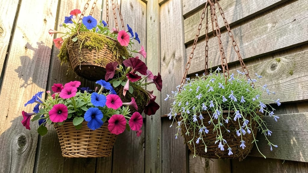 Vertical Hanging Flower Baskets
