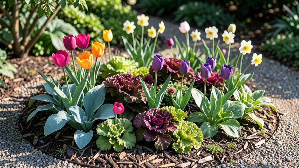 Seasonal Color Wheel With Bulbs And Perennials