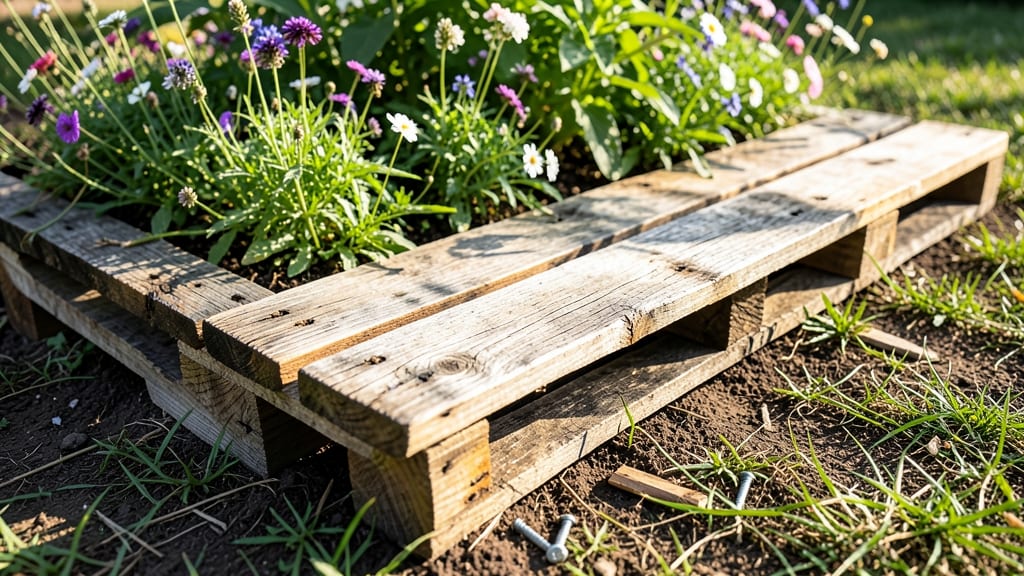 Recycled Wooden Pallet Edging