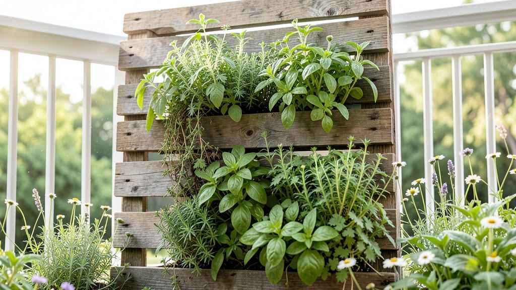Recycled Pallet Herb Garden