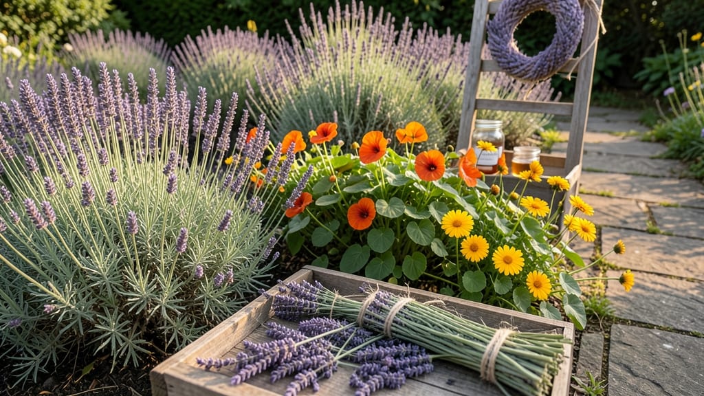 Lavender Cutting Garden with Edible Flowers
