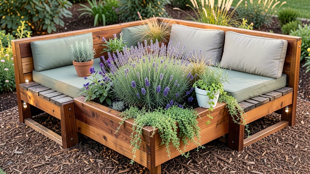 Raised Garden Bed With Seating: Multi-Level Grow Space and Dining Combo