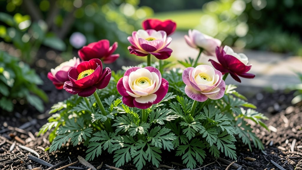 Flower Bed Ranunculus Garden: Modular Height System for Year-Round Fragrant Spikes