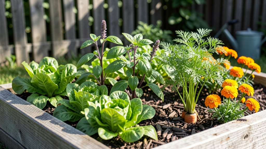 Raised Garden Bed Along Fence: Vertical Space Maximizer for Privacy and Pollinators
