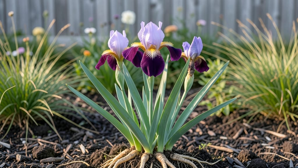 Bed of Irises: Bold Purple Plumes That Naturalize Forever