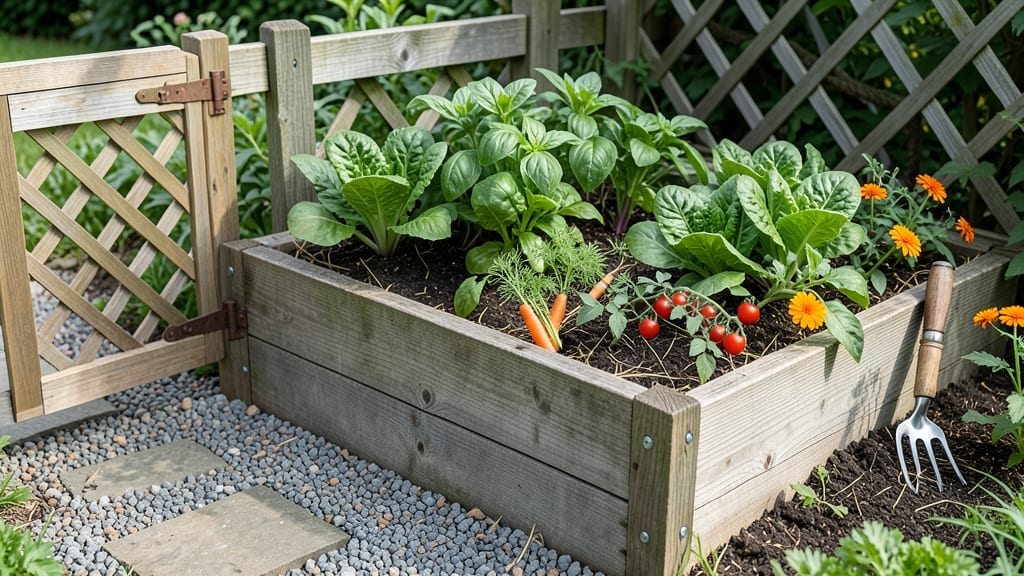 Raised Bed Garden Gate: Sliding Security That Keeps Pests Out