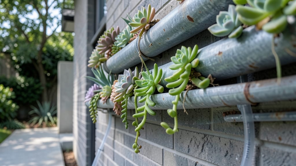 Drip-Irrigated Succulent Wall