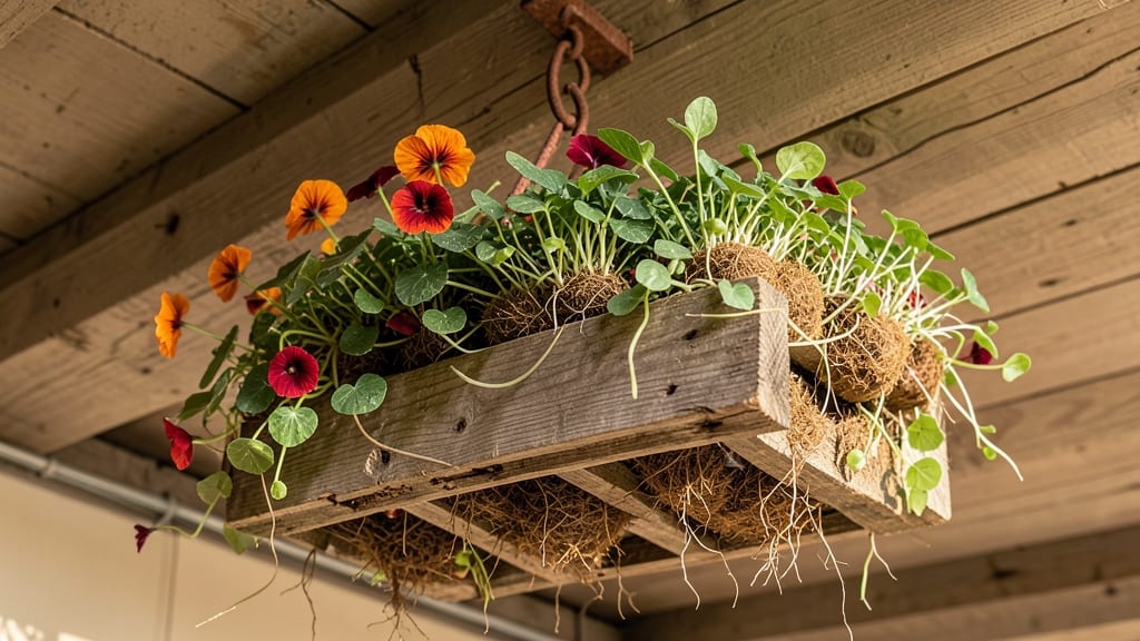 Pallet Hanging Garden For Small Spaces