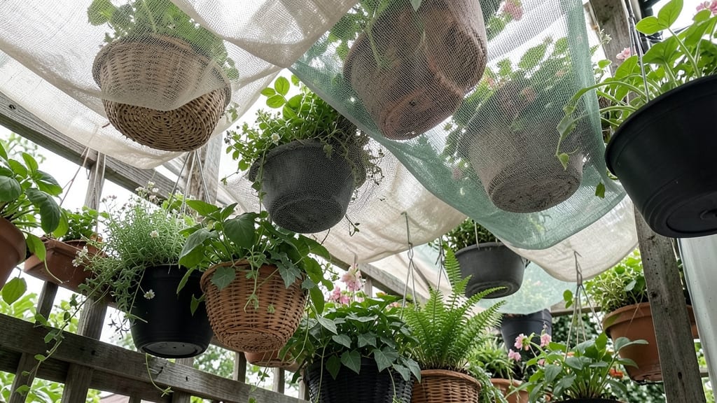 Hanging Shade Nets for Vertical Gardens