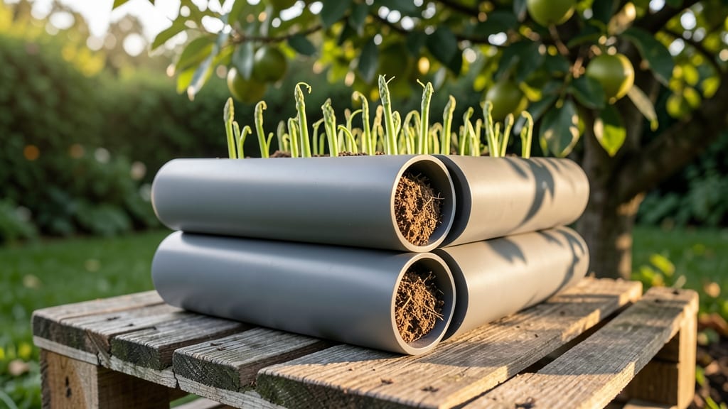 PVC Pipe Asparagus Planter System