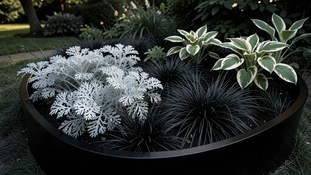 Modern Minimalist with Monochromatic Foliage