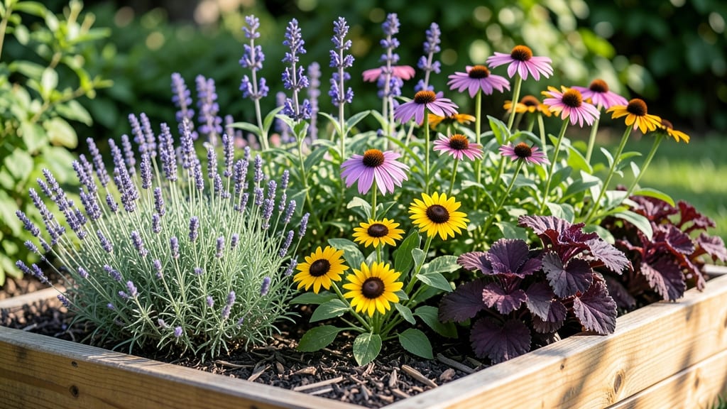 Raised Flower Bed Against House: Space-Saving Vertical Garden With Built-In Privacy