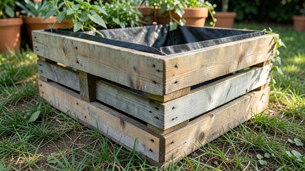 Recycled Pallet Wood Planter Boxes