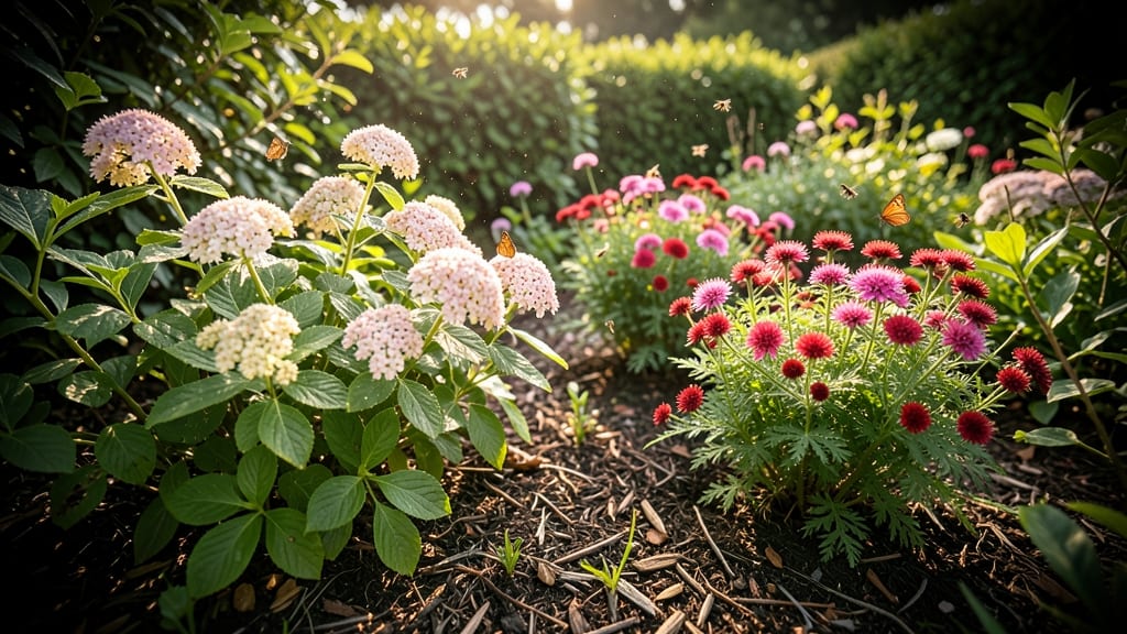 Butterfly Garden with Viburnum and Spirea