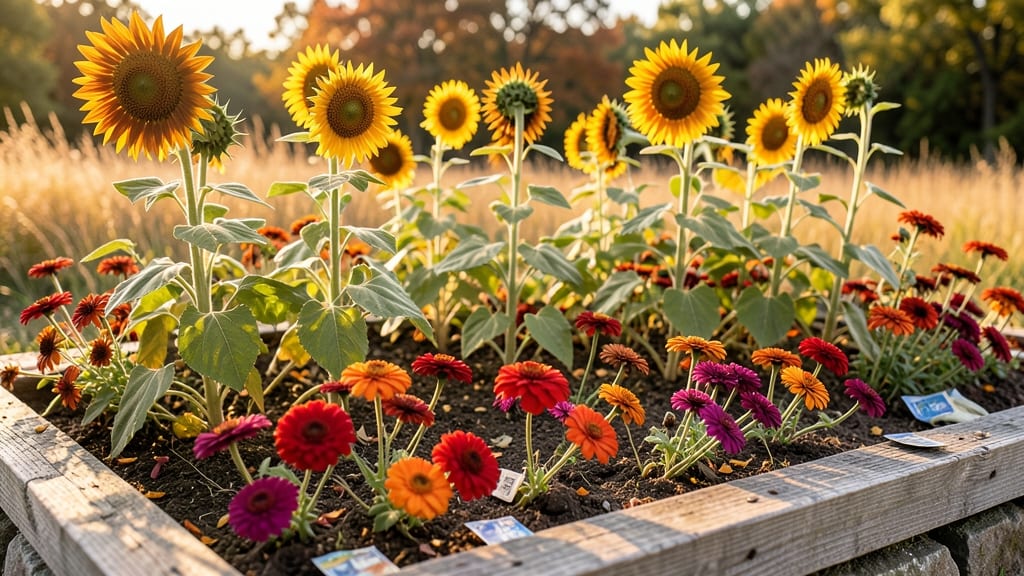 Sunflower and Zinnia Annuals