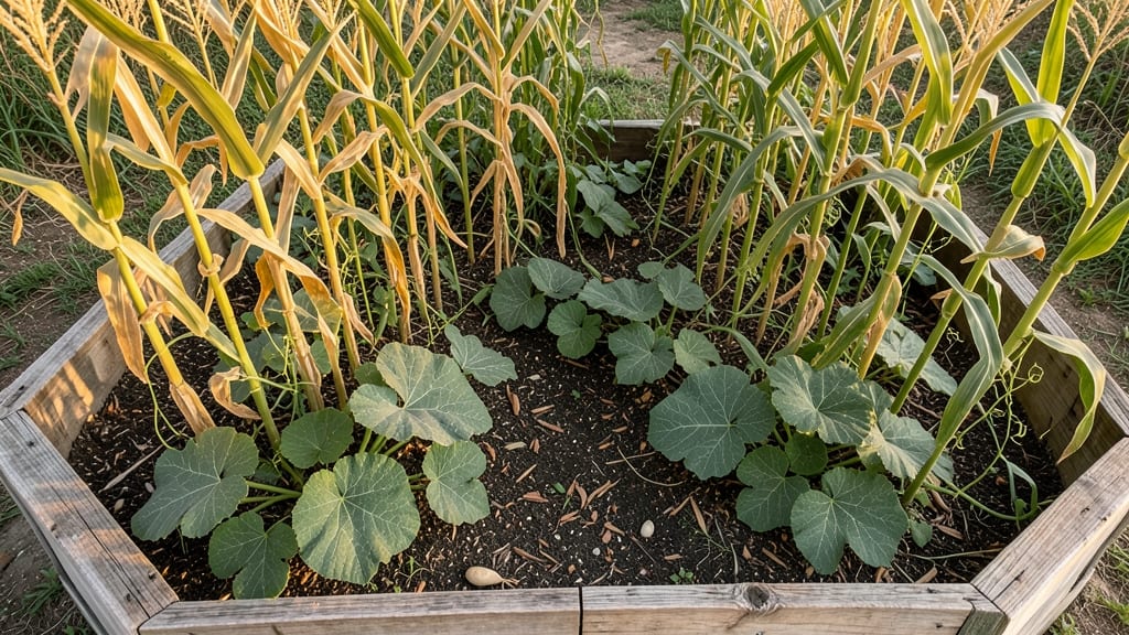 Three Sisters PolyCulture Raised Bed