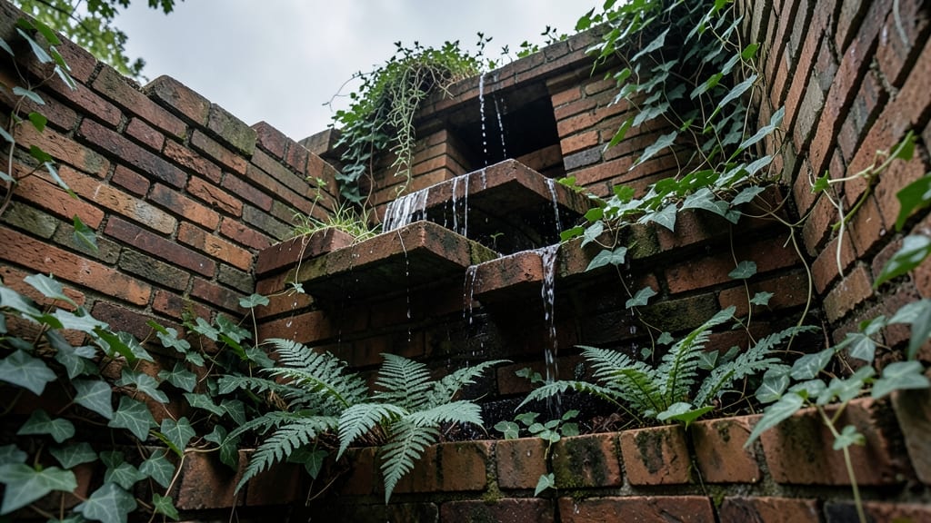 Brick Tiered Waterfall Planters