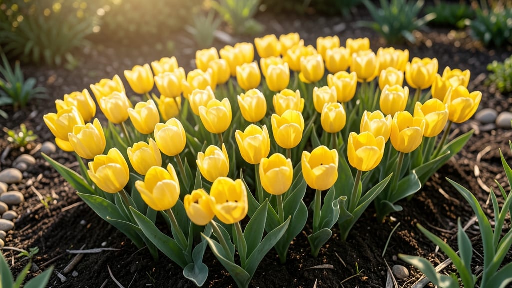 Sunburst Yellow Tulip Centerpiece