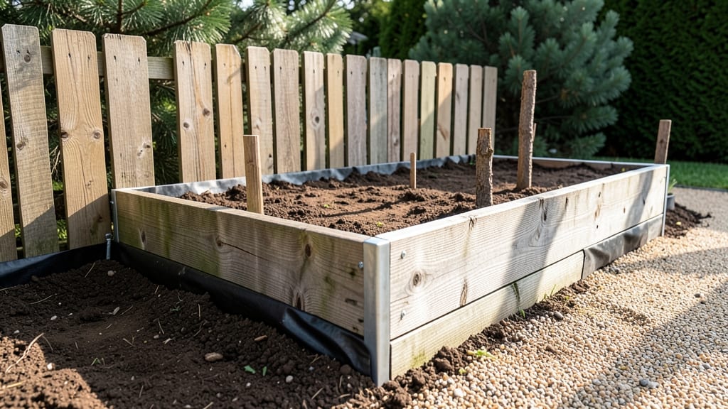 Bed Frame With Fence: Rustic Garden Border That Doubles As Plant Support