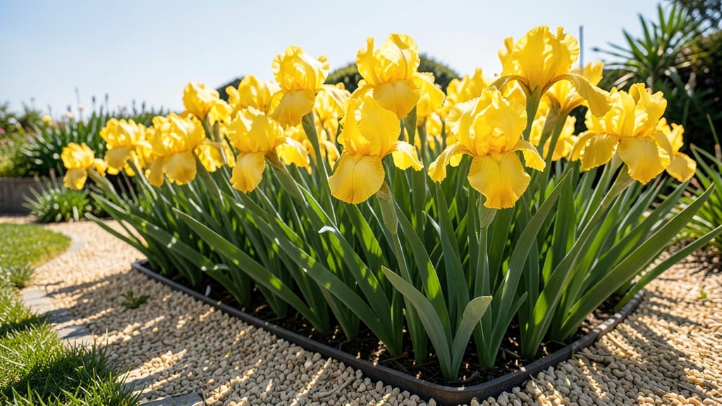 Sunburst Yellow Iris Centerpiece