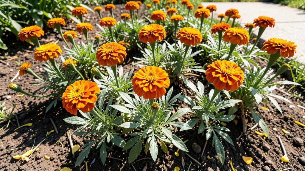 Dollar Store Marigold Border