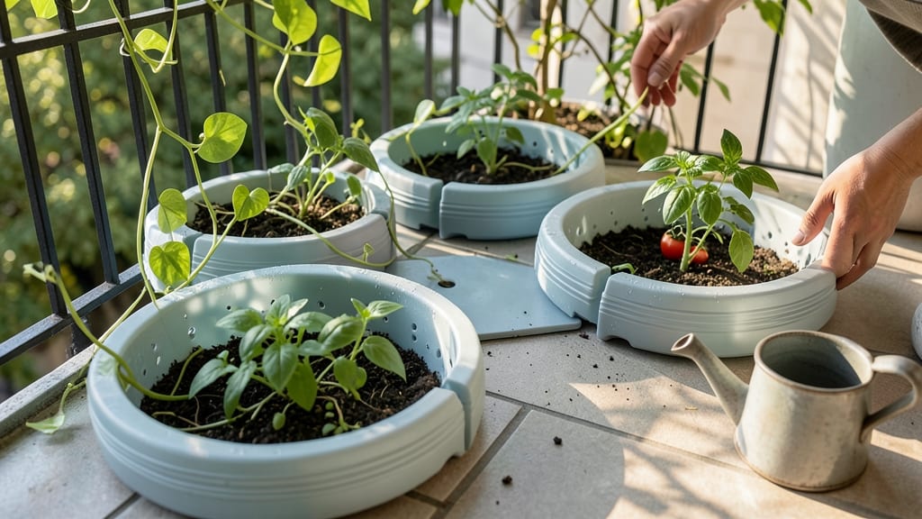 Modular Plastic Circle Garden System