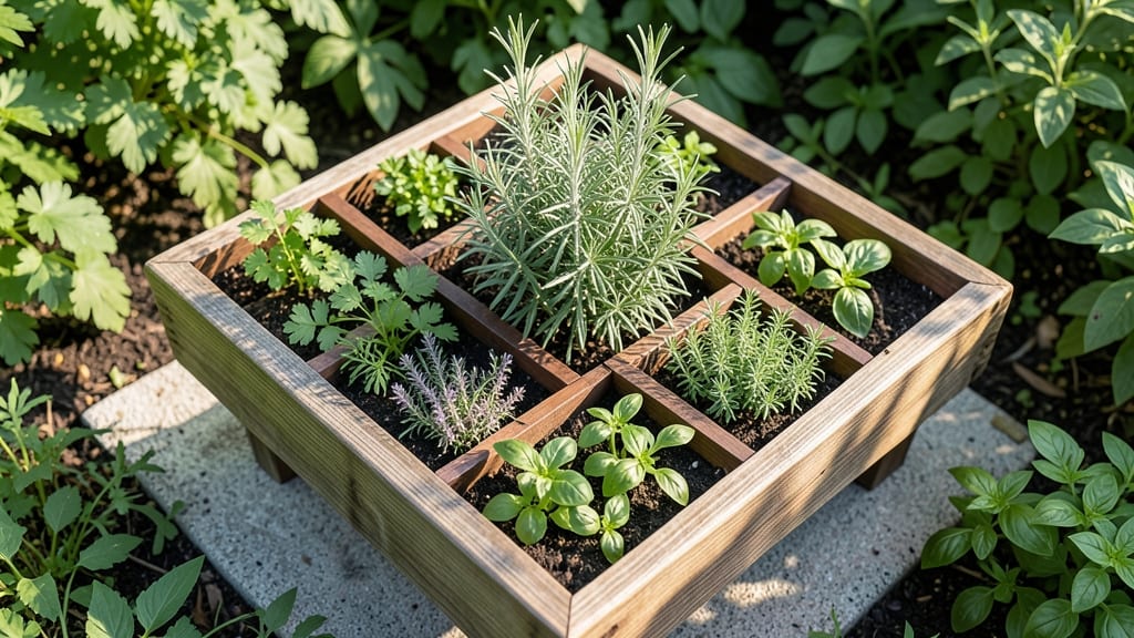 Square Foot Herb Grid Planter