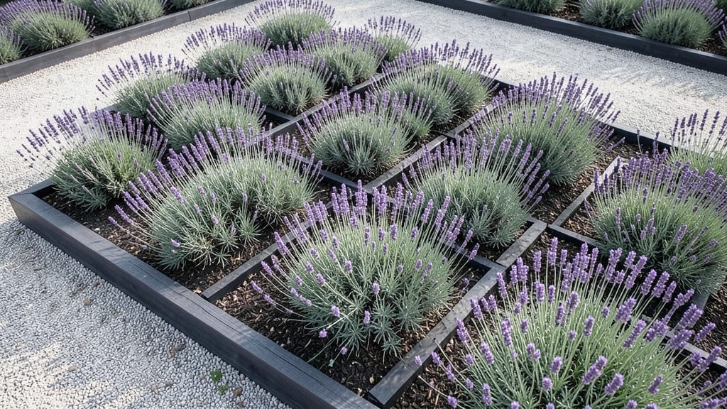 Modern Geometric Lavender Beds