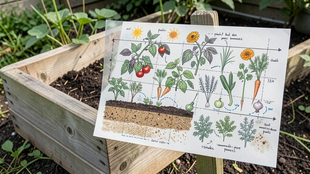 Garden Bed Diagram: Layered Layout for Perfect Plant Placement