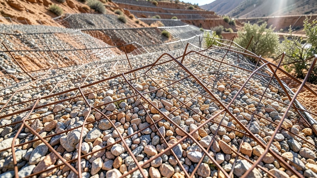 Wire Mesh And Gravel Terraces