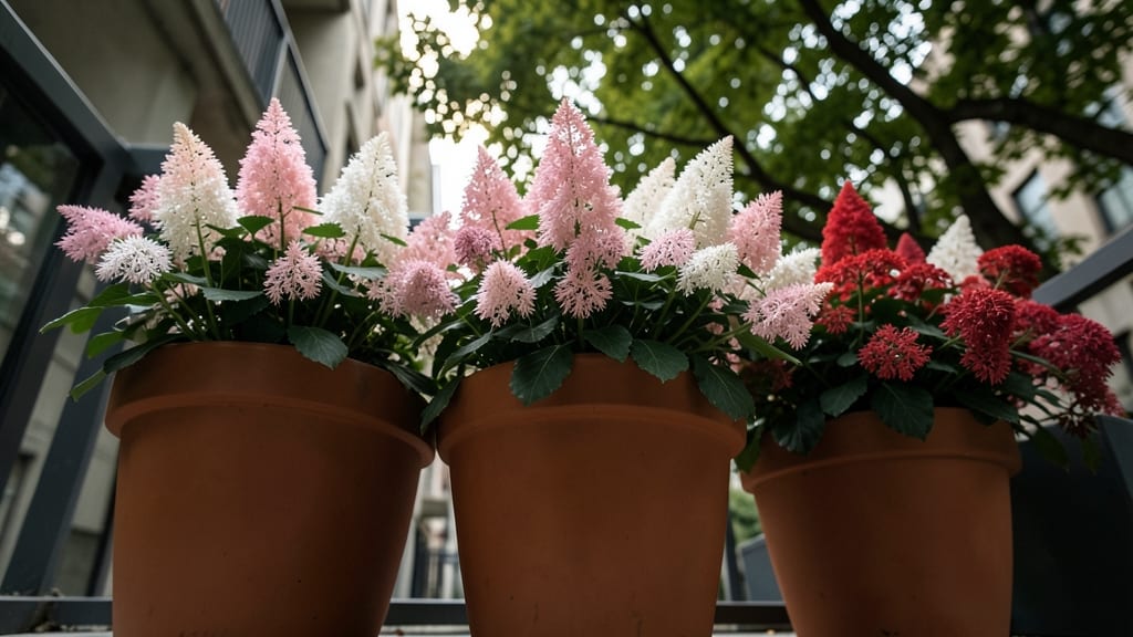 Astilbe Plume Flowers in Containers