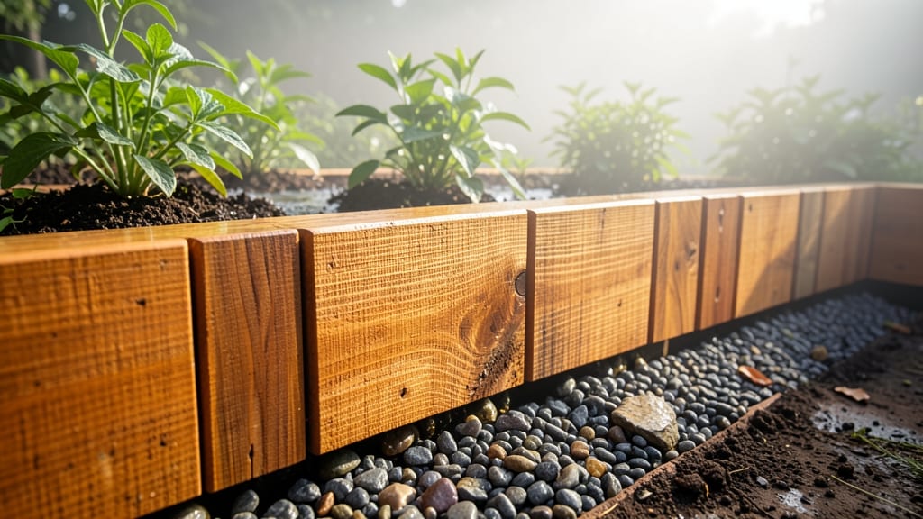 Cedar Wood Raised Planters With French Drainage