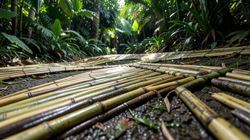 Bamboo Mat Edging for Natural Beds