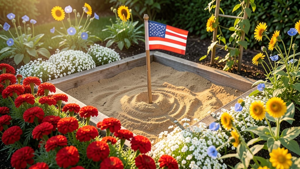Children's Garden with Patriotic Play Features