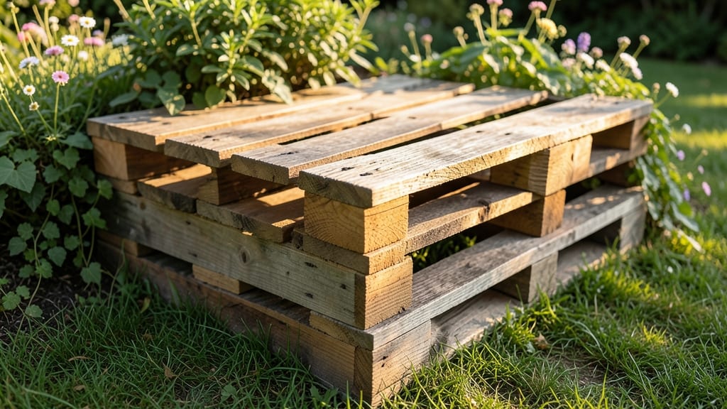 Pallet Wood Raised Flower Beds