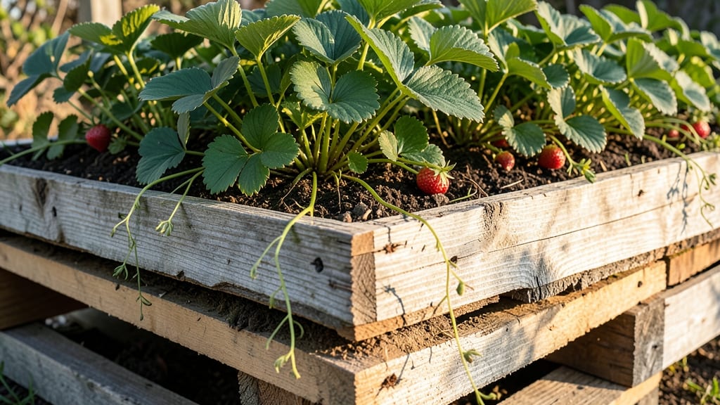 Pallet Wood Strawberry Planter