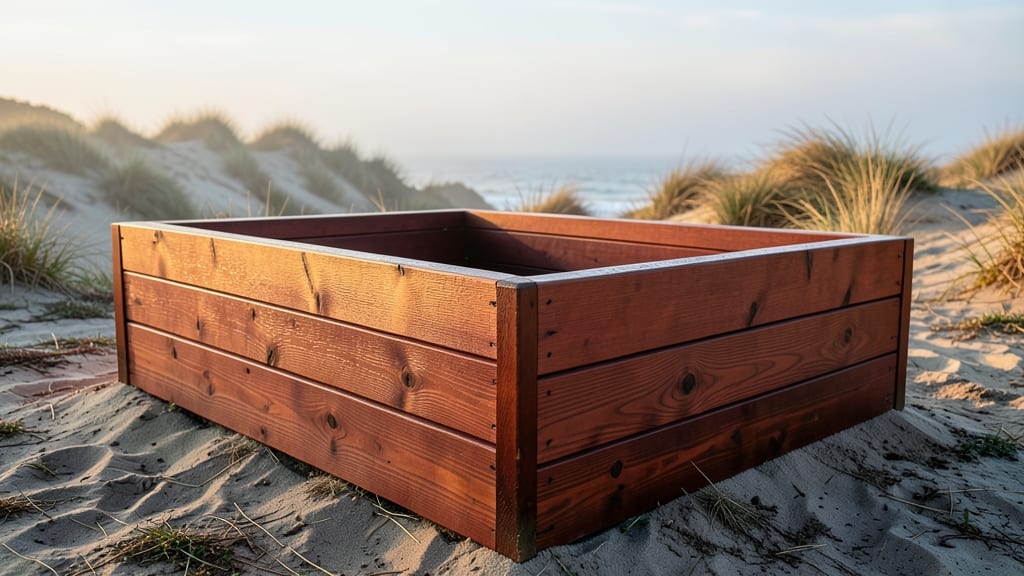 Redwood Raised Bed Construction