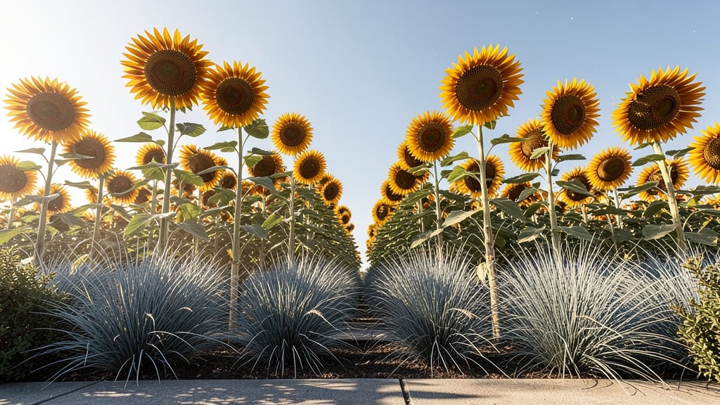 Modern Geometric Sunflower Display