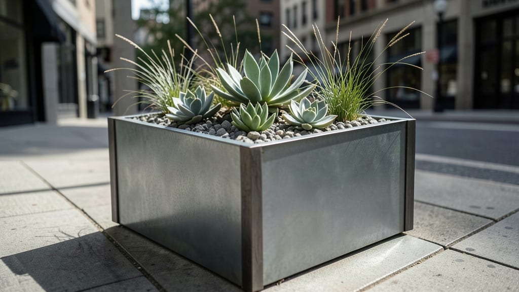 Modern Geometric Gravel Planters