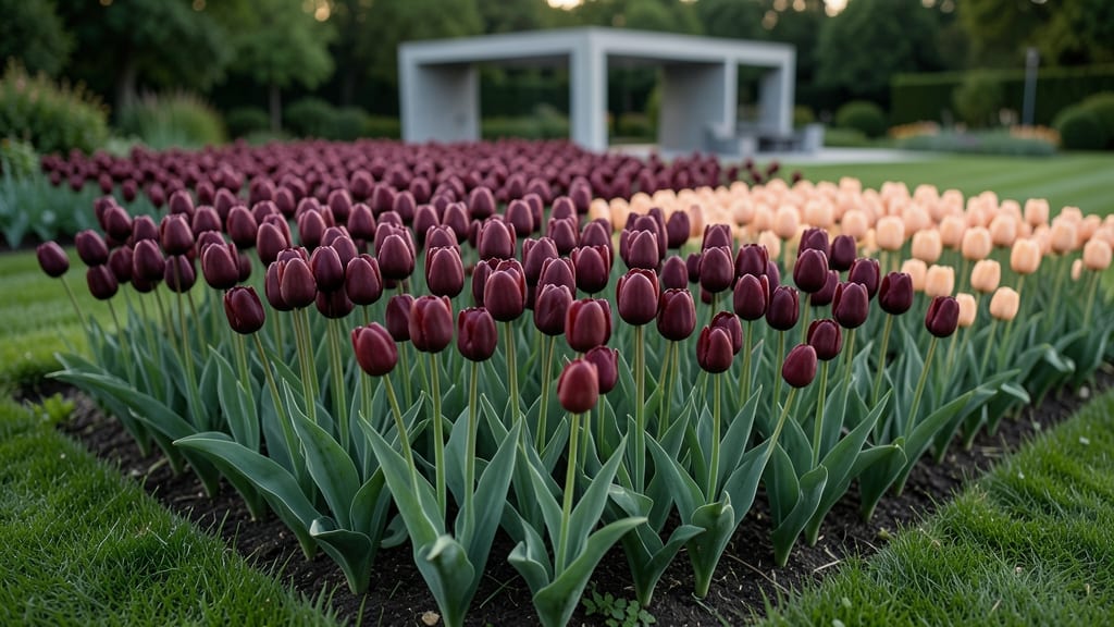 Monochromatic Tulip Beds For Modern Gardens