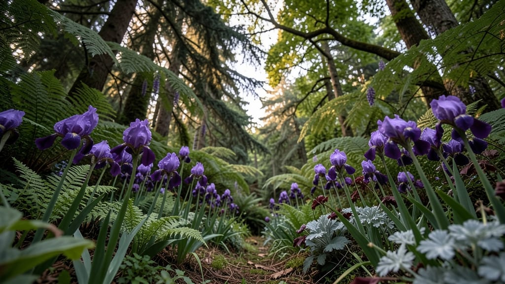 Iris and Fern Woodland Retreat
