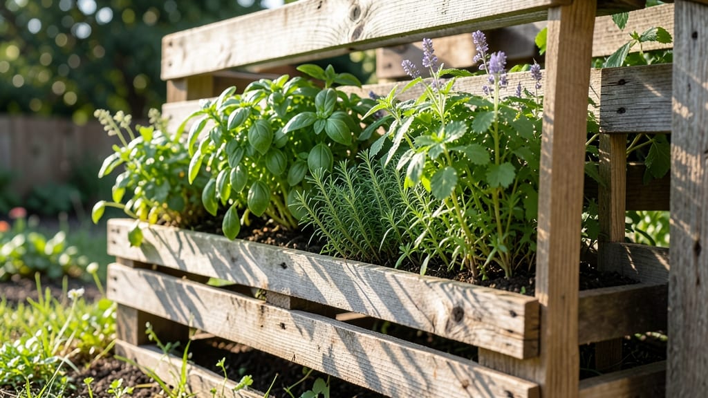 Pallet Wood Herb Garden