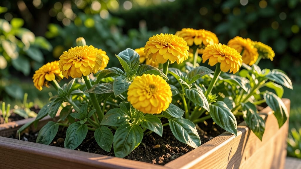 Low-Maintenance Marigolds and Basil
