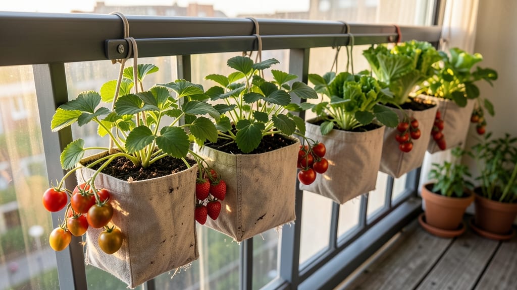 Hanging Pocket Vegetable Garden
