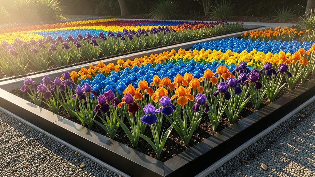 Rainbow Iris Stripe Design