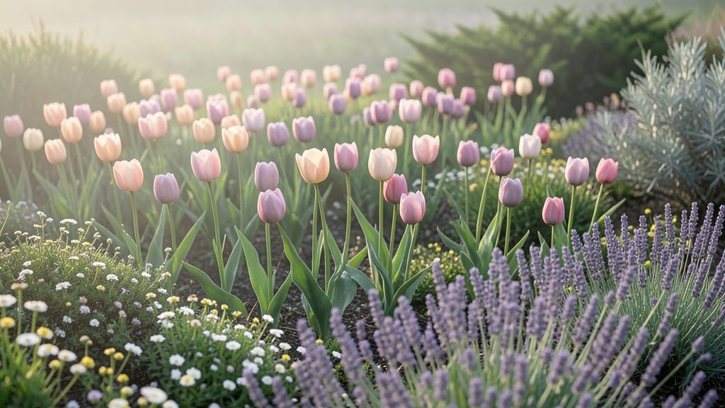 Pastel Pink And Lavender Dreamy Meadow
