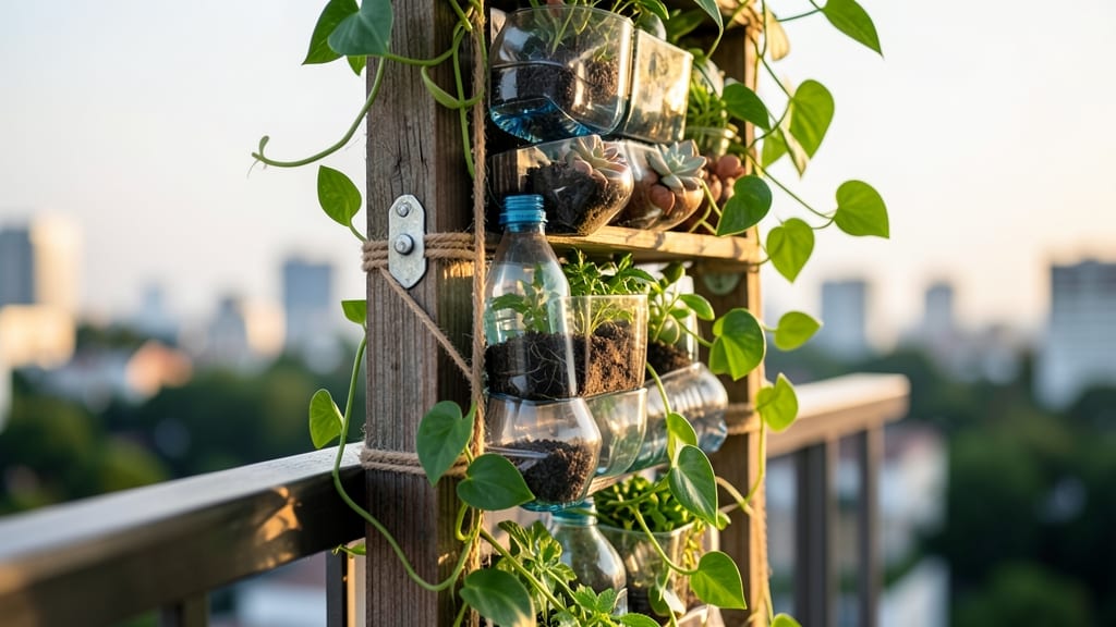 Plastic Bottle Vertical Garden
