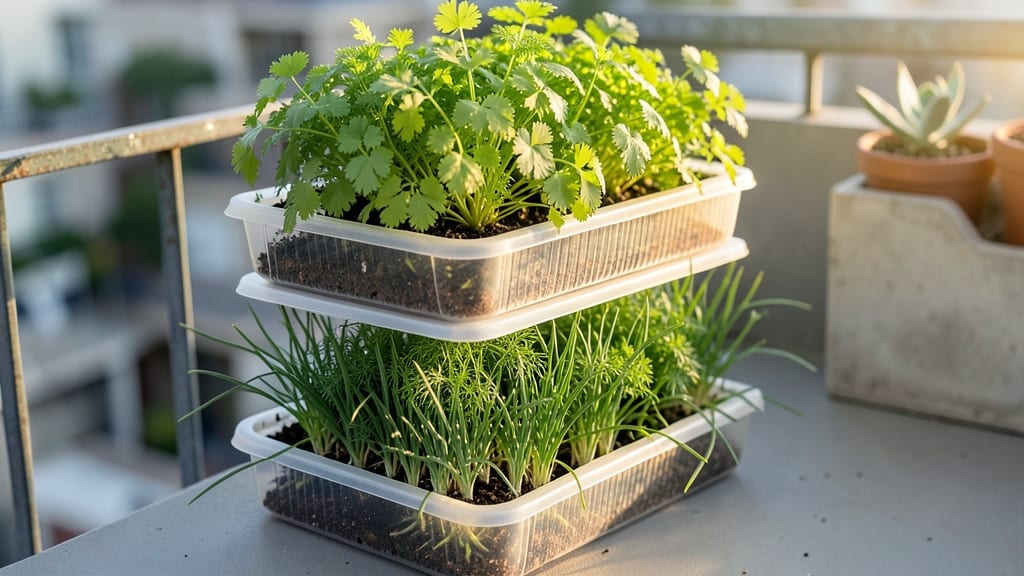 Tiered Stackable Plastic Herb Garden
