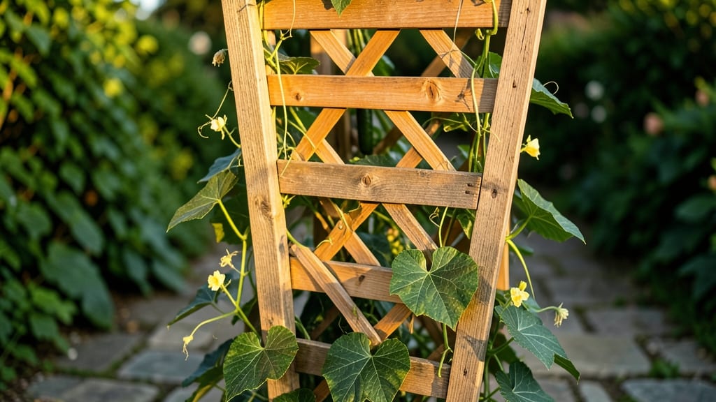 Vertical Tower Garden With Trellises